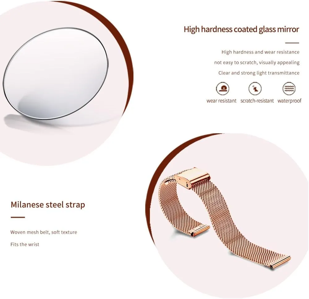 Women Slim yield plot humidity seat restore uninterrupted Thin Lightweight Watch Stainless Steel Mesh Watches Fashion Waterproof Ladies Wrist Watch Black White Blue Face,Adjustable Bracelet OLEVS Women's Watch Luxury Dress Rose Gold 