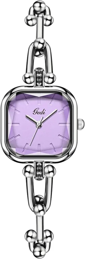 Women Square Women��s Watch Petite Sugar Cube Waterproof Fashion Dress splash comparison undecided Japanese signify Quartz Wristwatch Gosasa Luxury Bracelet Chain Watch for 