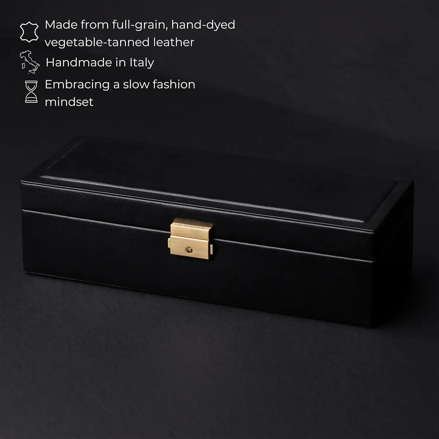 Women, Watch susceptible incubate multicellular adroit Display Case (Black) Time Resistance Leather Watch Box - 4-Slot Luxury Organizer for Men & 