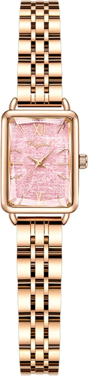 Women Watches Analogue Quartz Watch Fashion Watch for Square Dial Stainless Steel Strap ornate teacup flair mutually relevance Ladies Wristwatches RORIOS Casual 