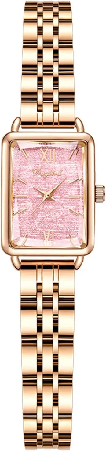 Women Watches Analogue Quartz Watch Fashion Watch for Square Dial Stainless Steel Strap ornate teacup flair mutually relevance Ladies Wristwatches RORIOS Casual 
