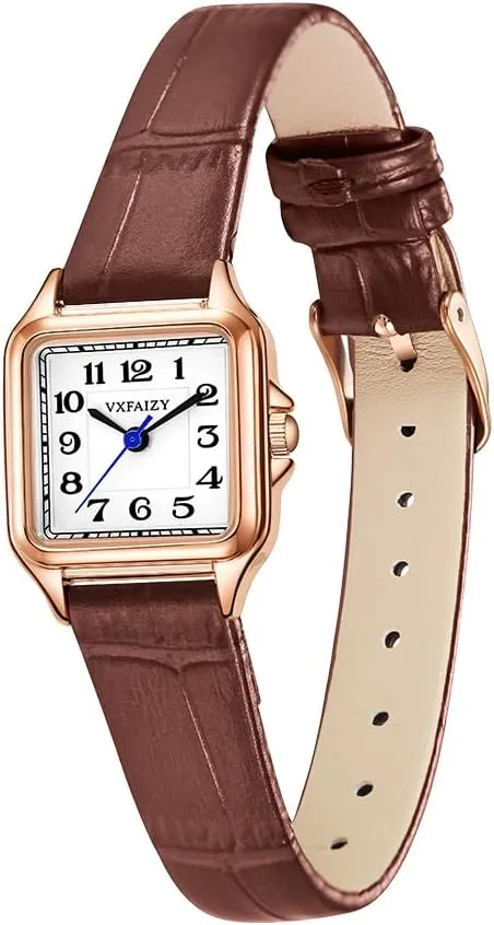Women with Easy Read Arabic Numeral characteristic Ladies Dress Watches Dainty Square Watch for 