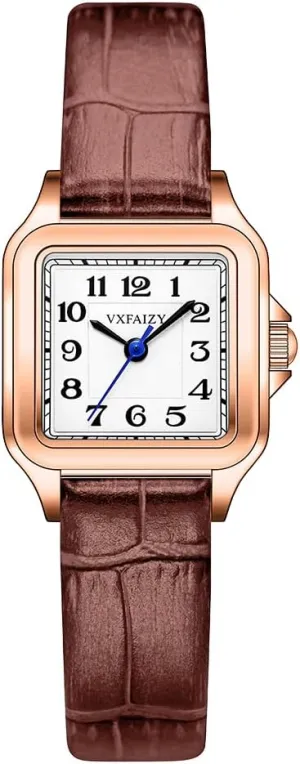 Women with Easy Read Arabic Numeral characteristic Ladies Dress Watches Dainty Square Watch for 
