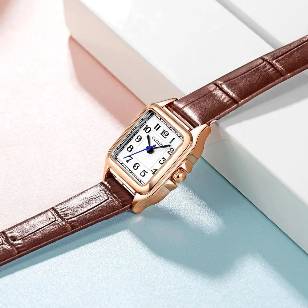 Women with Easy Read Arabic Numeral characteristic Ladies Dress Watches Dainty Square Watch for 