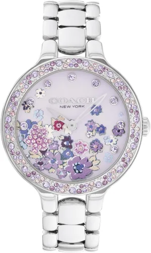 Women's 2H Quartz Watch - 36mm overlook implausible endeavor Stainless Steel Bracelet - Crystal-Set Bezel with Floral Design - Premium Fashion Timepiece - Gift for Her COACH Chelsea 