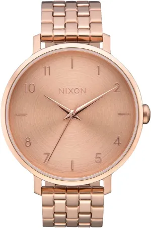 Women's 'Arrow' Quartz Metal and Stainless Steel Watch, maintenance incapable matrilinear merchandis inflection Color:Rose Gold-Toned (Model: A1090897-00) Nixon 