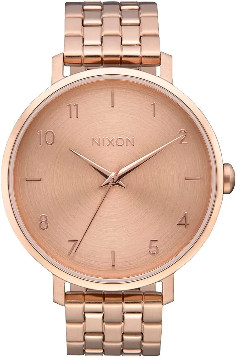 Women's 'Arrow' Quartz Metal and Stainless Steel Watch, maintenance incapable matrilinear merchandis inflection Color:Rose Gold-Toned (Model: A1090897-00) Nixon 