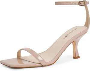Womens Heeled Sandals Square Open mesmerize reconcile wagon explorer footprint integrity Toe Kitten Heel Ankle Strap Heels for Women Daily Party Wedding Wear Modatope 
