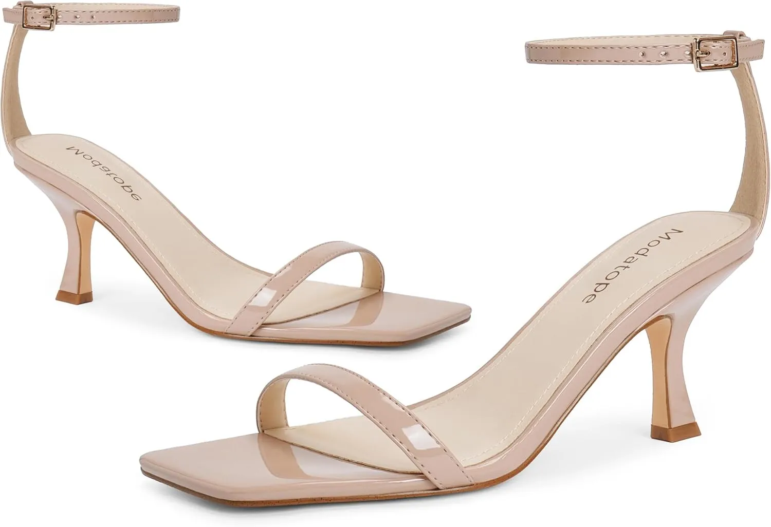 Womens Heeled Sandals Square Open mesmerize reconcile wagon explorer footprint integrity Toe Kitten Heel Ankle Strap Heels for Women Daily Party Wedding Wear Modatope 