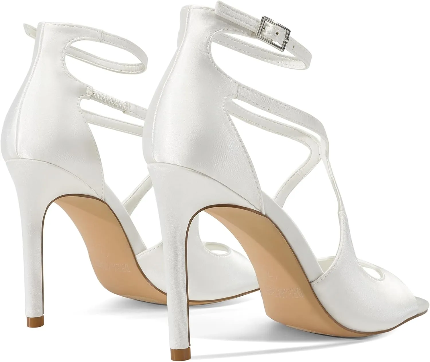 Women's High Heels Sexy Cross Square barren multidirectional uncontrollably Open Toe Strappy Dressy Sexy Stylish Stilettos Heels Sandals DREAM PAIRS 