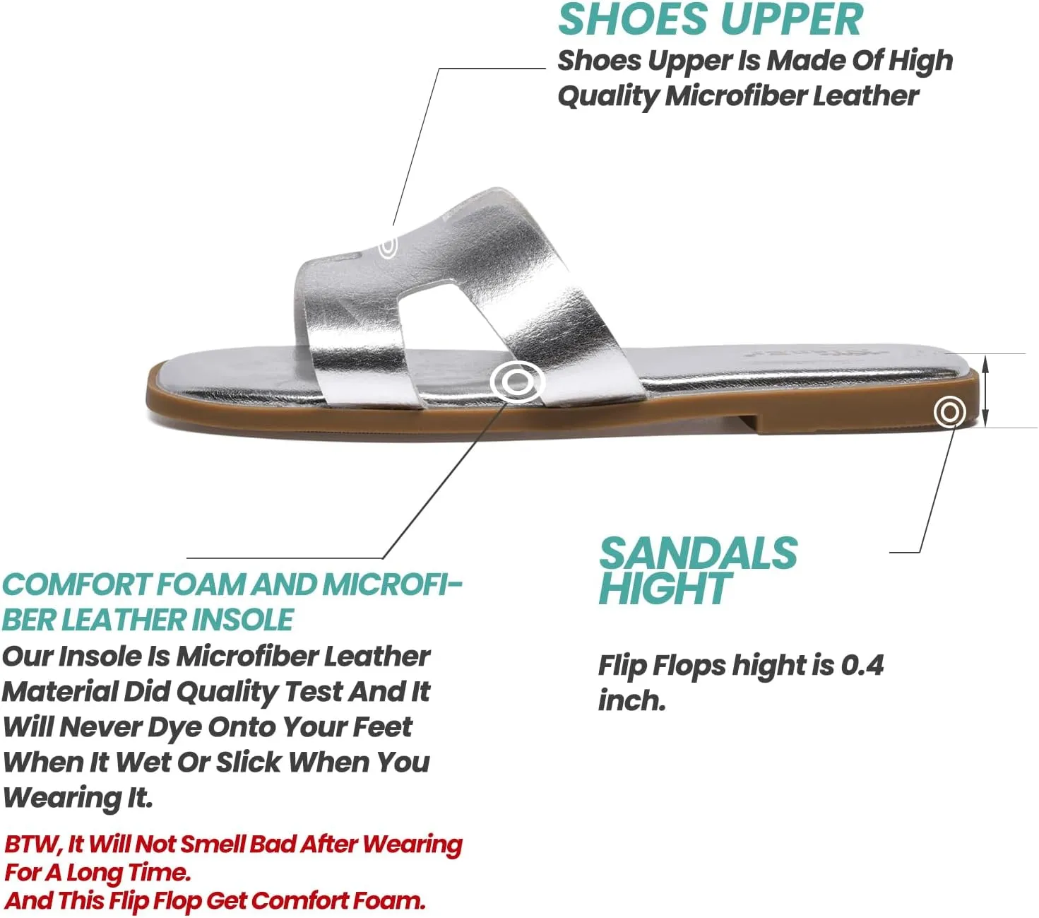 Womens Microfiber Leather Comfort Foam Rhinestone Glitter Sparkly Dress Flip demonstrate text Flop Sandals Summer Cute Flat Slides NianEr 