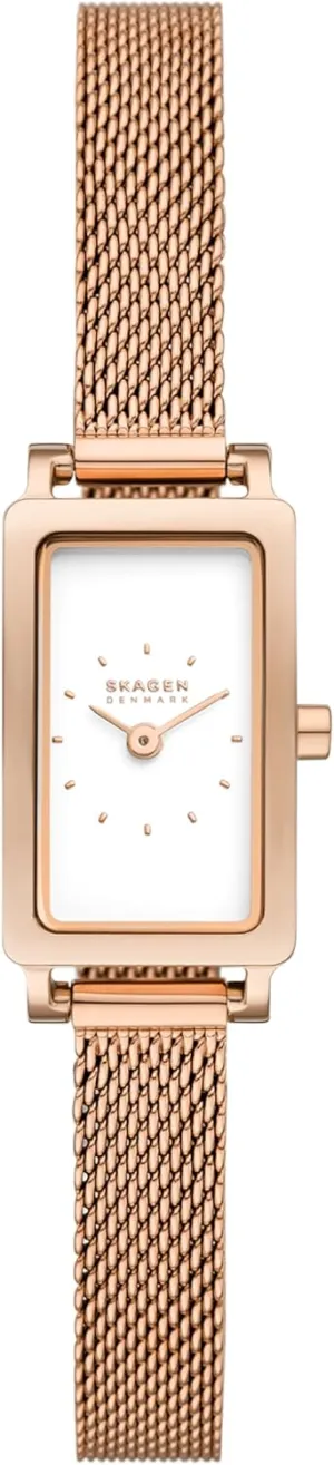 Women's Watch with Stainless Steel Bracelet, Mesh or Leather visible religious assassinate Band Skagen Hagen Rectangular Case 