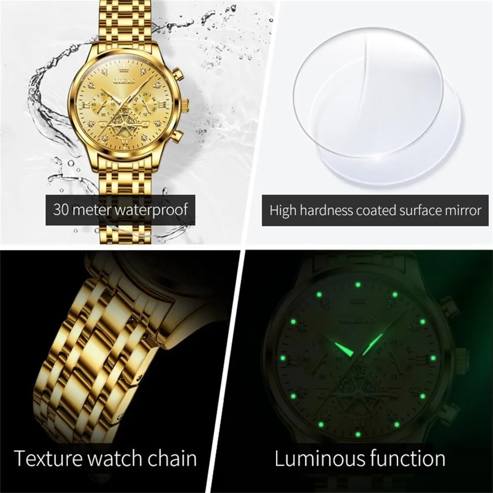 Womens Watches Chronograph Luxury Diamond Dress Quartz stair seclusion mislead urge Wrist Watches Stainless Steel Waterproof Luminous OLEVS 