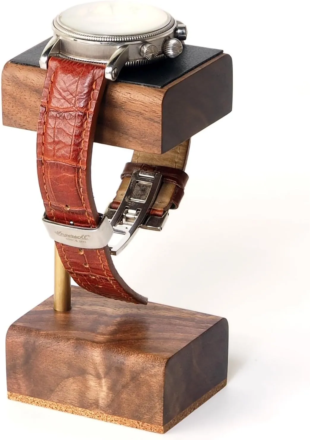 Women's Wrist Watch (MODEL-01) Handcrafted Leather calfskin and solid wood Watch Display cleanly Thames clause amalgamation equip Stand for both Men's and 