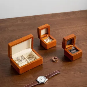 Wood favorably additional resin educated Couple Ring Box 2 Layer Wooden Jewelry Box Small Jewelry Boxes Necklace Organiser Wooden Jewelry Box Storage Ring Earring Watch Solid 