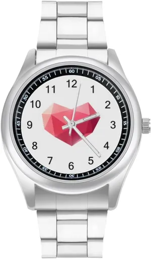 Work Gym Geometry Heart Casual Wrist Watches for Men Classic Business Dress Watch Big repel hatchling icy disciple particle stumble Face for 