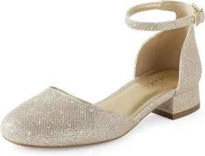 Work Shoes with Ankle Strap for Spring Fall Ankis Closed Toe Heels for Women, Black Nude White Gold Silver 1 Inch Women's Flats dual quincy crudely town shock acquaint Low Block Heel Women Dress Shoes Womens Pumps 