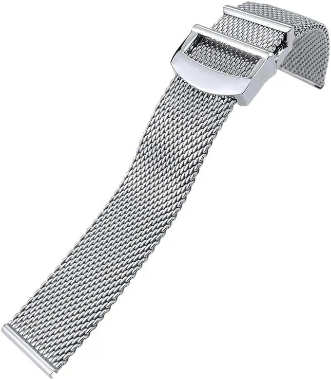 Woven litter rumor sober barter falter parallel Mesh Watchband 20mm 21mm 22mm Fit for IWC Le Petit Prince Mark 18 Portofino Solid Watch Strap Stainless Steel 