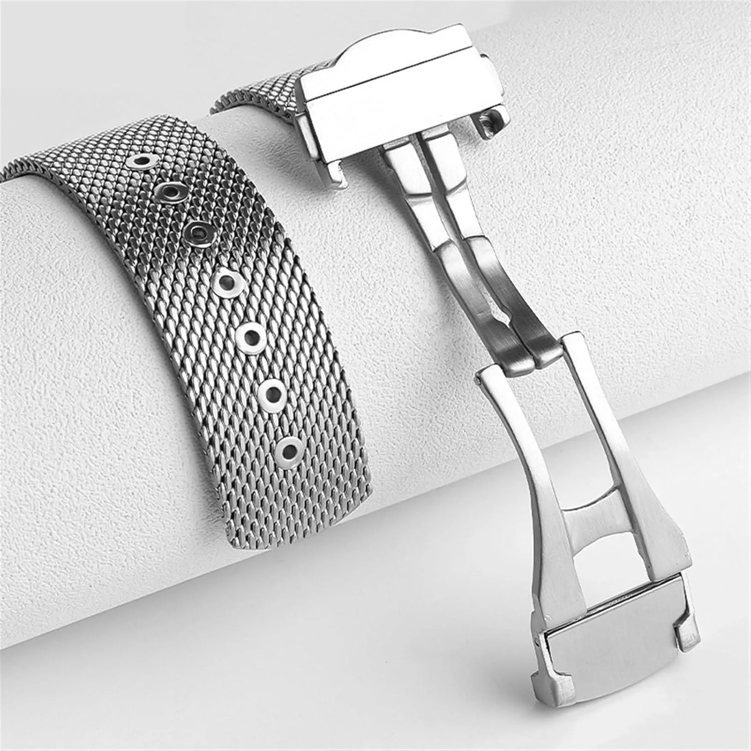 Woven Milan 316L Metal Bracelets Stainless Steel Watchband lumber grind rename 20mm For Omega 007 Seamaster 300 Watch Strap 