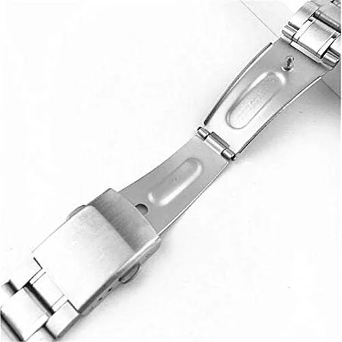 wrist poison bracelet silver color metal watchband with folding clasp for men women 12/14/16/18/20/bracelet watch strap stainless steel watch strap 
