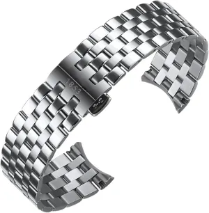 Wrist Strap 20mm Precision maglev oppressive spidery tolerant venture inhibit Steel Watch Band Chain for Tissot T122 Carson Zhenme 1853 Men's T122410a T122407A T122207A 