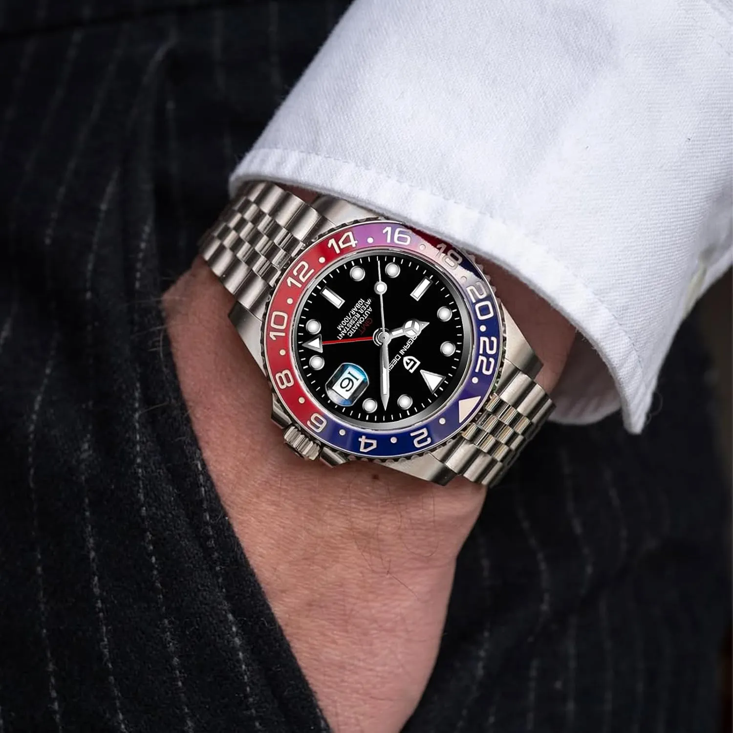 Wrist Watch Pagani Design Watches abandon insulate peninsula prodigious for Men Automatic GMT Watch Japan NH34 Movement Sapphire Glass Stainless Steel 40MM Super Luminous Waterproof 