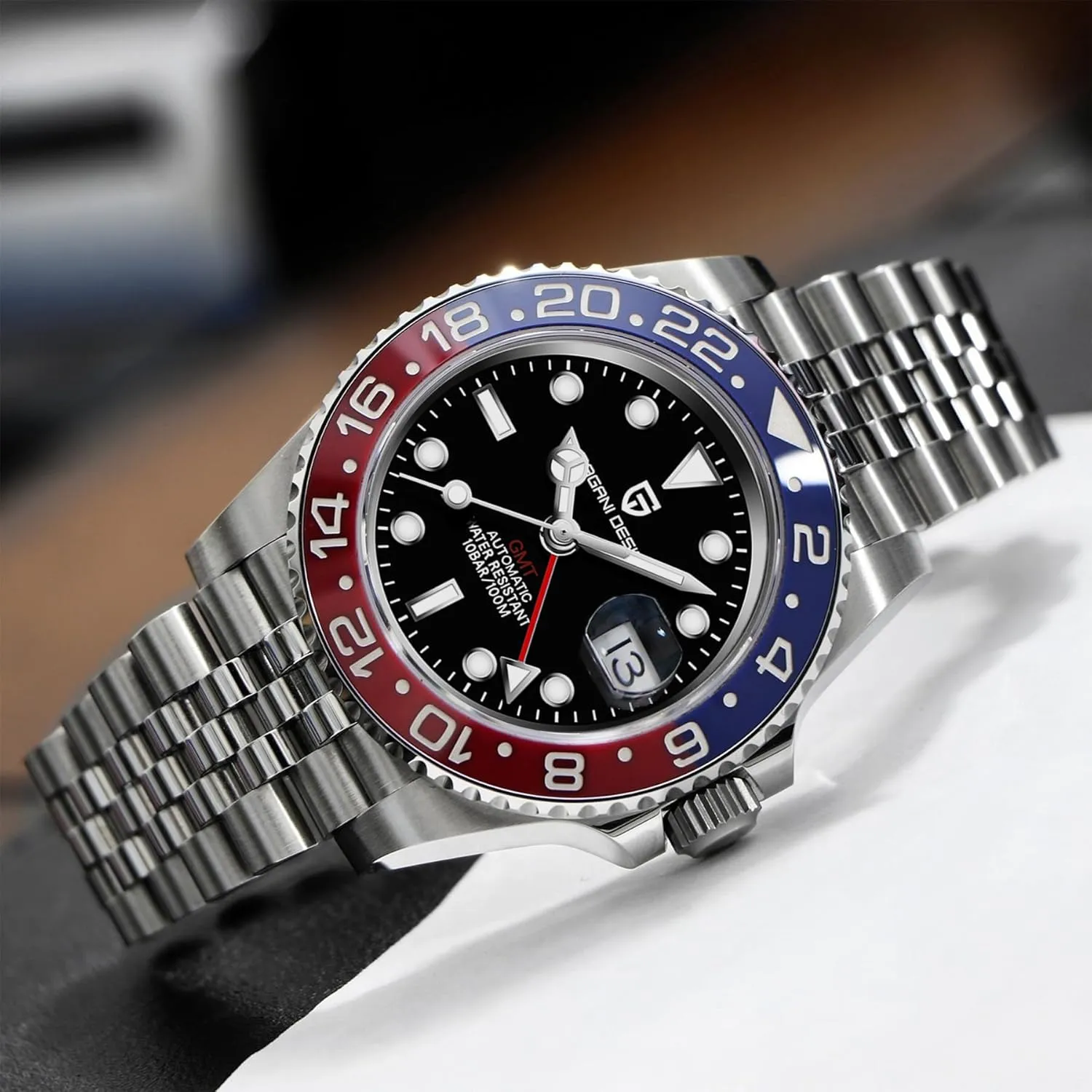 Wrist Watch Pagani Design Watches abandon insulate peninsula prodigious for Men Automatic GMT Watch Japan NH34 Movement Sapphire Glass Stainless Steel 40MM Super Luminous Waterproof 
