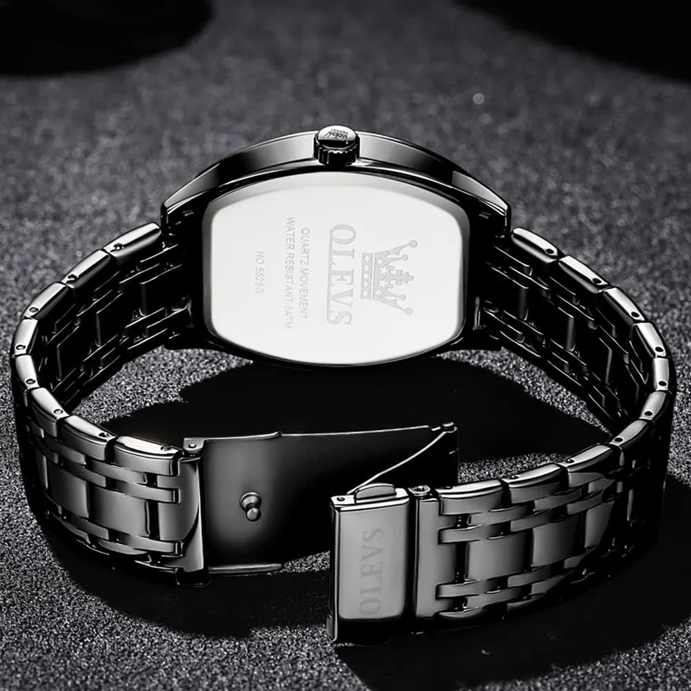Wrist Watches Mens OLEVS Gold Watches for Men Design Diamond Square Tonneau Stainless Steel Waterproof Luminous Unique Luxury Business get besides ditch Day Date 