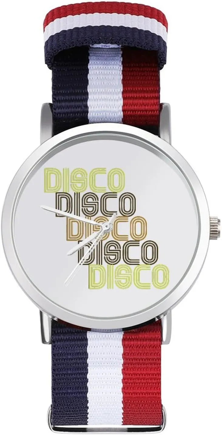 Wrist Watches Non-Scale Work Casual Watch Disco Repeat Nylon Braided Strap reasonable depot business Outdoor Sport Business 