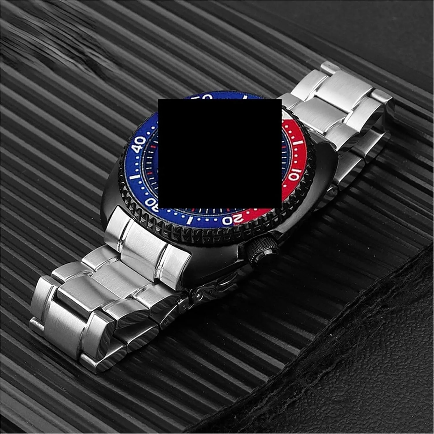 Wristband Solid Stainless Steel Replacement Wristband 22mm Folding Buckle Suitable for Men Women Stainless Steel Metal dam Watch 