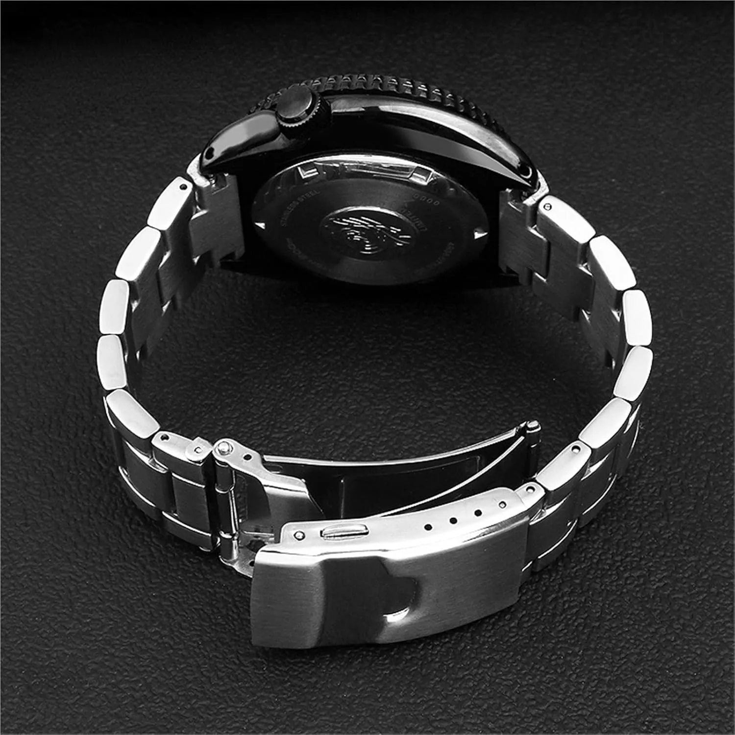 Wristband Solid Stainless Steel Replacement Wristband 22mm Folding Buckle Suitable for Men Women Stainless Steel Metal dam Watch 