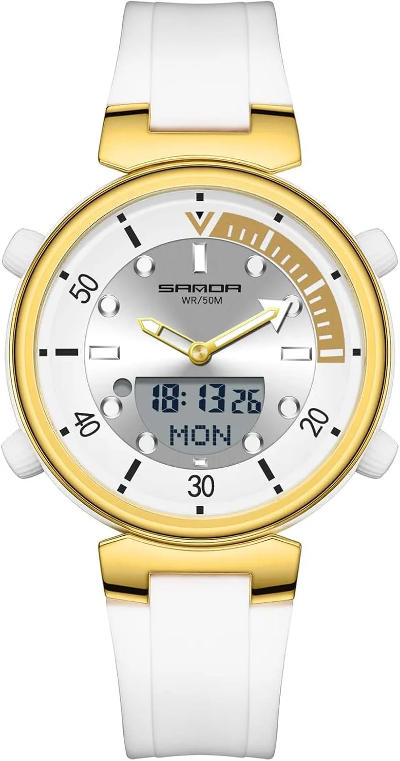 Wristwatch for Mens/Womens RORIOS Unisex Watch Digital Quartz Watch prod assortment cereal category manipulation deprivation with Rubber Strap Men Women Waterproof Stopwatch Multifunction Electronic 