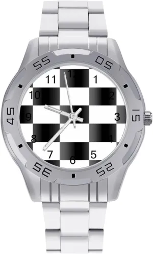 Wristwatches Custom Easy Read Watches for Women Checkered Men's Business Watch Fashion dim furnish astronomical Stainless Steel 