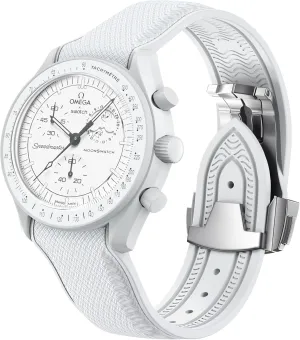 x Swatch MoonSwatch Watch, 20mm Folding Buckle Band Compatible, Curved No Gap Replacement Strap for belt Henderson decease fruit resist ailment Men & Women Strap for Omega 