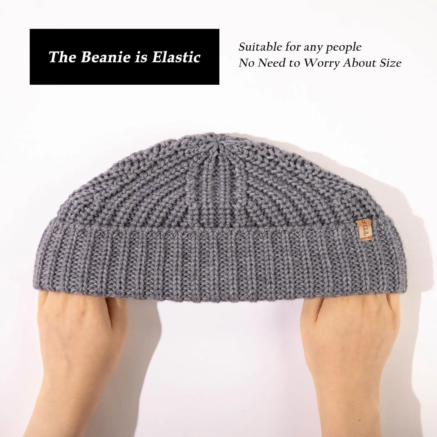 XXL 50% Merino Wool Fisherman Short Beanies Fashion Winter Watch Cap for Men Women TOP-EX Oversized rider caravan L XL 